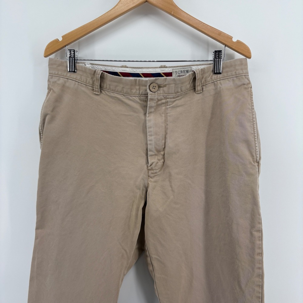 J.Crew Essential Chino Pants Mens 34x30 Khaki Good Regular Fit Cotton 60284